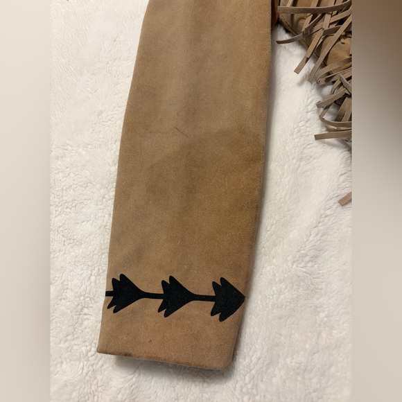 T4 West Tan and Black Fringed Women's Jacket - Picture 10 of 16